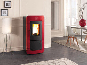 STUFA PELLET KW30 DIADEMA ACS IDRO BORDEAUX