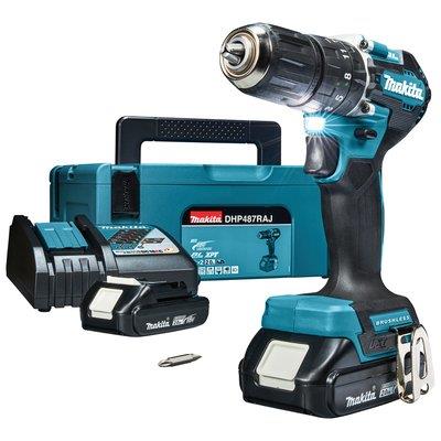 TRAPANO AVVIT PERCUS BATTERIA DHP487RAJ MAKITA